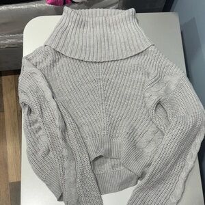 Fashion Nova Light Gray Turtleneck Sweater